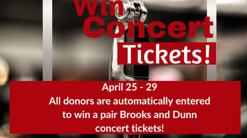 Free concert tickets from Medic Regional Blood Center