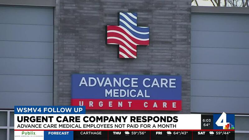 Urgent care company responds after not paying employees for a month
