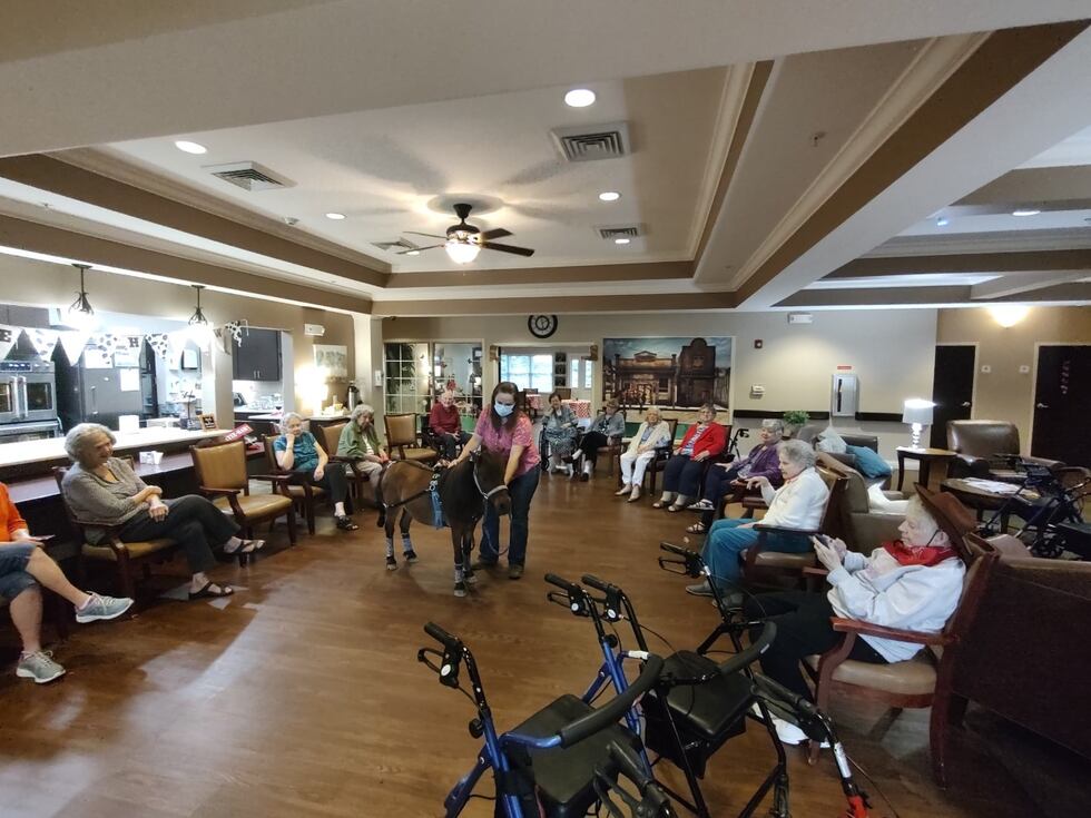 Residents at Courtyard Senior Living had a visitor named Tiny Tank