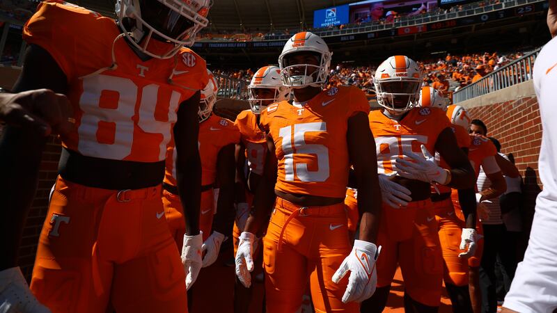 The Tennessee Vols take the field against UTSA in Neyland Stadium.