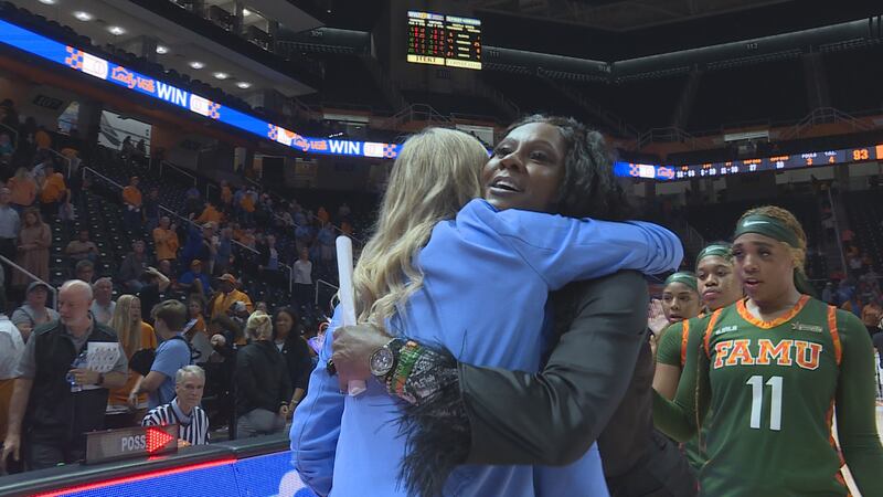 Lady Vols' Kellie Harper and Bridgette Gordon, LVFL and FAMU Women's Head Basketball Coach...