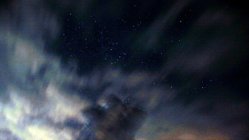 An astronomer observes the Orionids at an observatory near the village of Avren east of the...