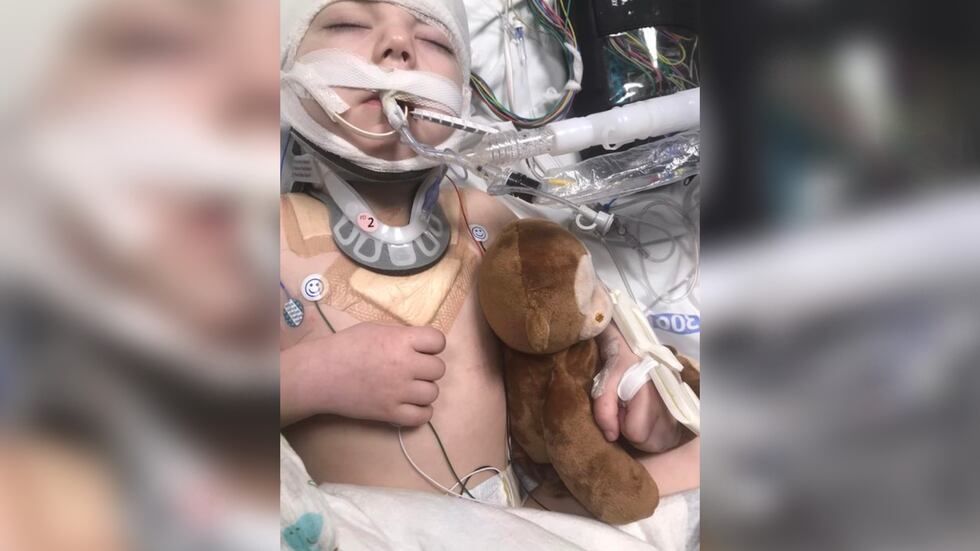 Brentley Cotton, 3, is recovering at the hospital after he was found unconscious at a hotel...