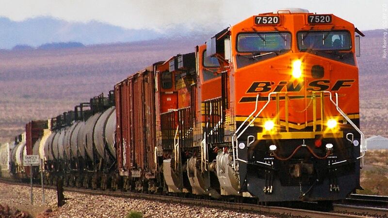 FILE: A BNSF train is seen in this photo from Nov. 28, 2007. BNSF Railway says the train that...