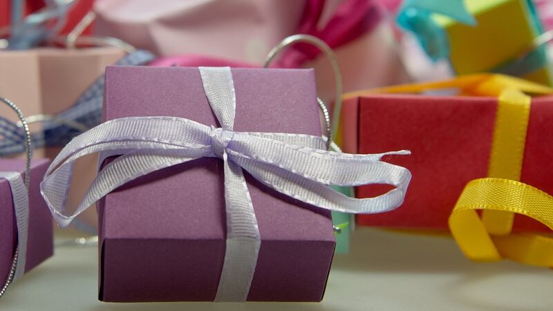 Gift wrapped boxes